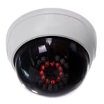 Indoor CCTV Fake Dummy Dome Security Camera with IR LEDs White S4Z96534