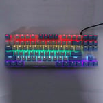 Mechanical Keyboard 87 Keys Blue Switch Ergonomic Multicolor Backlight Desig GHB