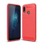 Huawei P20 Lite harjattu suojakuori - Punainen