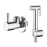 Ibergrif M22007R Hand Held Bidet Sprayer for Toilet, Bidet Attachment for Toilet UK, Shattaf Sprayer Kit with Tap Diverter, Chrome