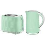 Russell Hobbs Pistachio Green Eden 1.7L Electric Kettle and 2 Slice Toaster