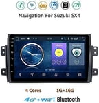 QXHELI Car Stereo Navigation GPS 9 « Écran Tactile HD 1080P Double Din Lecteur Vidéo Miroir Lien SWC Bluetooth pour Suzuki SX4 2006-2013