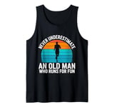 Old Man Running Humor Design Funny Runner Tank Top