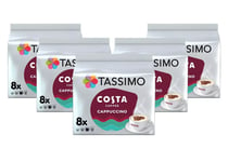 Tassimo Costa Cappuccino Coffee Pods (Pack of 5) Total 40 Drinks