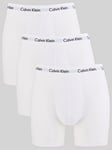 Calvin Klein 3 Pack Boxer Briefs - White, White, Size Xl, Men