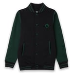 The Batman Unmask The Truth Embroidered Varsity Jacket - Black/Green - S