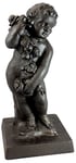 Emsco Group 92304 - Statue de Jardin légère Cupidon 24 Pouces, Couleur Noire