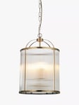 Bay Lighting Stockwell Ribbed 4 Arm Pendant Ceiling Light, Brass