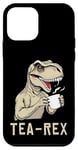 iPhone 12 mini Funny Tea Rex Tee Dinosaur Design Tea Drinking Lover Graphic Case