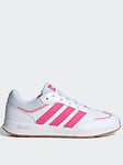 adidas Sportswear Junior Tensaur Switch Trainers - White/pink, White/Pink, Size 4 Older