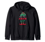 I'm The Admin Elf Christmas Matching Pajama Fun Office Party Zip Hoodie