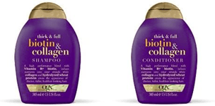 Biotin Collagen Shampoo Conditioner Set, Volumizing, Hair Thickening, 13oz