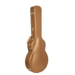 Crossrock Designer Series CRW520LLG Étui en Bois pour Guitares électriques Les Paul - Serrure de sécurité, Pieds en métal, Espace de Rangement - Doré de Luxe