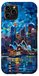 Coque pour iPhone 11 Pro Motif vitrail de Sydney Skyline