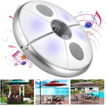 Lampe Lumière Parasol 48 LED Avec Enceinte Bluetooth Audio Sans Fil Rechargeable