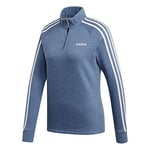 Adidas Women Essentials 1/4 Zip Fleece Tracktop Sweatshirt - True Pink/Collegiate Navy/White, Large