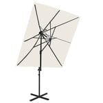 Parasol deporte a double toit 250 x 250 cm sable