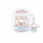 Funwaretech AirPods Pro 2019 Gen Case Cover,Clear Soft TPU Protective Cover,Cute Transparent Silicone Case Cover Portable & Shockproof for Men Women-Cinnamoroll Dog