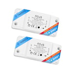 NOUS Tasmota L6T - Interrupteur intelligent encastrable - Esp8266 - Interrupteur domestique intelligent avec minuterie, interrupteur WiFi, relais lumineux LED 230V MQTT Google Home Assistant