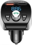 Joyroom Fm Transmitter Bluetooth 5.0 Mp3 Micro Sd Car Charger 2X Usb 18 W 3 A Quick Charge 3.0 Black (Jr-Cl02)