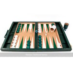 Crisloid Classic Green Champion Attaché 19-inch Backgammon Set (UK)