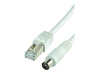 ERARD Connect - Câble d'antenne - RJ-45 mâle pour IEC connector (9.52mm) mâle - 2 m - démarré, sans crochet