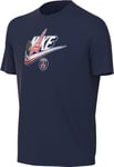 Nike Unisex Kids Short Sleeve T-Shirt PSG U NK SSL Futura Tee, Midnight Navy, FD1113-410, M