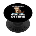 Just A Girl Who Loves Otters Cute Otter PopSockets Swappable PopGrip