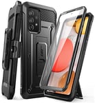 SUPCASE Coque intégrale avec béquille pour Samsung Galaxy A33 5G (Version 2022), Coque intégrale et béquille avec Protecteur d'écran intégré (Noir)