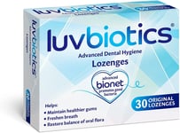 Luv Biotics Sugar Free Original Mint Lozenges with Oral Probiotics, Xylitol & A