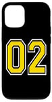 iPhone 12/12 Pro Number 02 in Yellow White Black Pocket Version Case