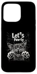 iPhone 15 Pro Max Let’s Paw-ty Cat Graphic Fun Party Cat Design for Pet Lovers Case