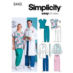 Simplicity Easy to Sew Plus Size Scrubs Sewing Leaflet, 5443