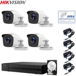 Video surveillance kit dvr 4 canaux 4 cameras 2 mpx hd 2 tb - Hikvision