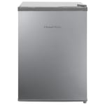 Russell Hobbs Table Top Larder Mini Fridge 66L Capacity, Reversible Door & Adjustable Feet, 0 to 8 Degrees Manual Temperature Control, Silver RH67TTLF0E1SS