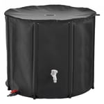 Réservoir souple, récupérateur d'eau de pluie pliable - 1000 L - Noir - Linxor