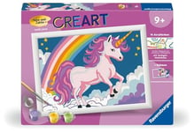 Ravensburger CreArt-23996-Peinture par numéros-Licorne Rose-A partir de 9 Ans, 23996