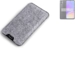 Felt case sleeve for Samsung Galaxy A05 grey protection pouch