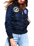 Alpha Industries Women's MA-1 VF NASA Bomber Jacket for Ladies, Rep.Blue, XS