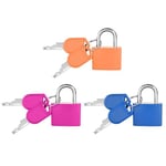 Flintronic 3PCS Petit Cadenas à Bagage, avec 2 Clés, Multicolore Mini Cadenas à Bagage pour Bagage Valise, pour Voyage/Valise/Casiers (30x23cm)