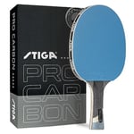 STIGA Pro Carbon Performance Ping Pong Paddle | 7-ply Extra Light Carbon Fiber Blade | 2mm Premium Sponge | Concave Pro Handle for Exceptional Grip