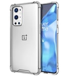 MoKo Case Compatible with New OnePlus 9 Pro Phone, Anti-Yellow Shockproof Reinforced Corners TPU Bumper & Anti-Scratch Transparent Hard Panel Protective Cover Fits with OnePlus 9 Pro 5G 2021, Clear