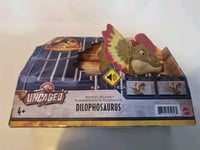 Jurassic World Dominion Uncaged Dilophosaurus ,Chomps And Roars, New In Box