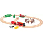 BRIO World Togbane m/ mektig rødt tog 71x50cm 36029