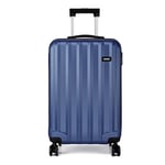 Kono Valise de Voyage 55×35×20cm Rigide ABS Cabine à Main 4 roulettes Petite Valises, Marine