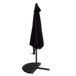 3m Hanging Banana Cantilever Garden Parasol - Black