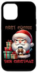 Coque pour iPhone 12/12 Pro Premier café puis Noël vacances