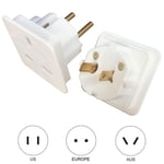 UK to AU Australia EU Europe US America Canada Travel Plug Adapter Converter Set