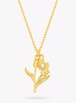 Estella Bartlett Tulip & Heart Pearl Pendant Necklace, Gold