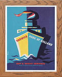 Lumartos, Vintage Poster British Railways (Eastern Region) Harwich Hook Of Holland, Wood, A4